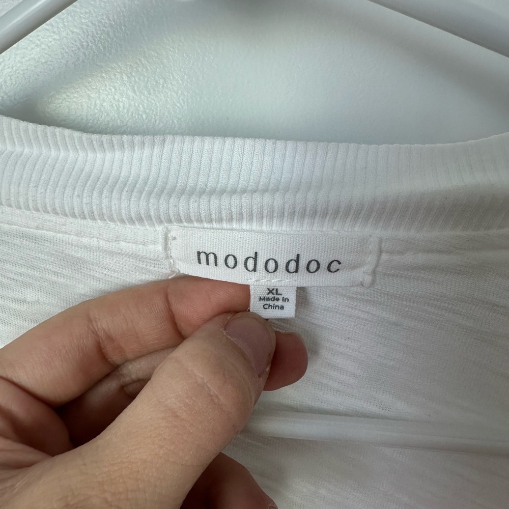 Mododoc Women's Cardigan Cotton Sweater - Picture 2 of 4